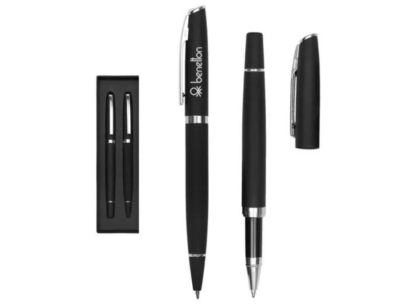  SET DE BOLÍGRAFOS DE METAL ELTON A2687 NEGRO